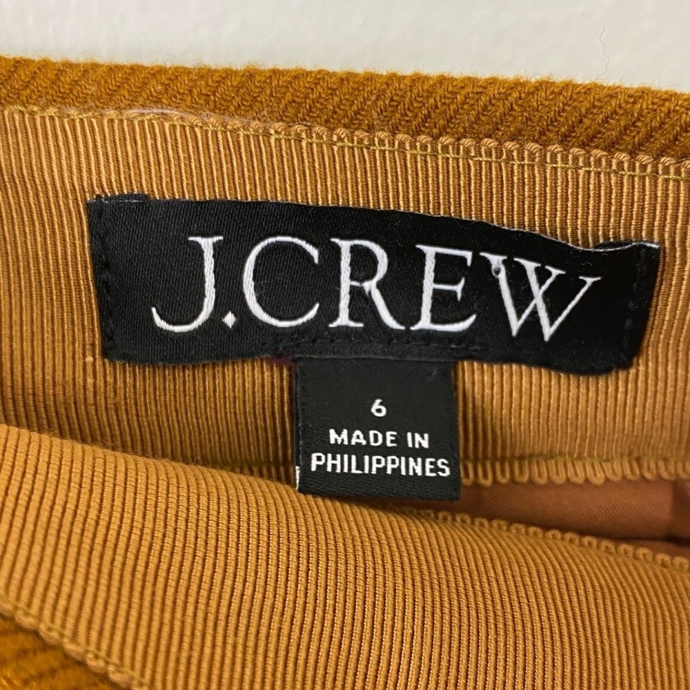 J.Crew, No. 3 Pencil Skirt 100% Wool Midi Skirt Mustard Camel Ochre Size 6 - Picture 7 of 14